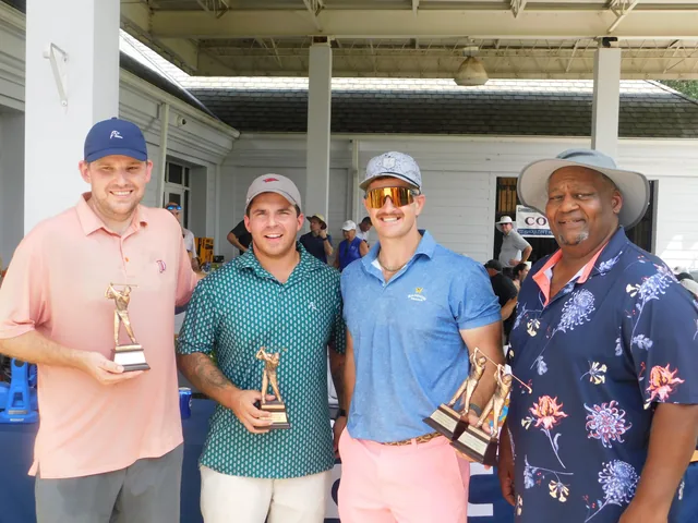 Participants together with their tournament awards at COMEC’s 2026 golf tournament